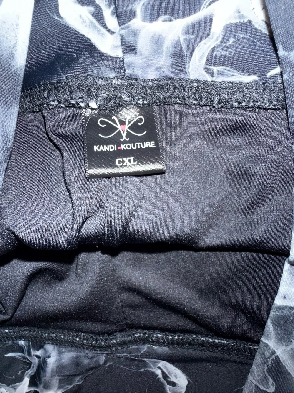 Kandi Kouture Black Marble-Dance Set Size Child X-Large